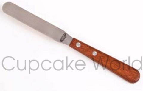 DLINE CAKE ICING SPATULA PALETTE KNIFE WITH WOODEN HANDLE - 10CM